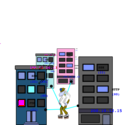 download Net Neighborhood clipart image with 180 hue color