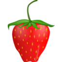 download Strawberry clipart image with 0 hue color