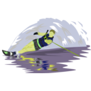 download Water Skier clipart image with 45 hue color