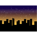 download City Sky clipart image with 45 hue color