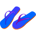download Flipflops clipart image with 180 hue color
