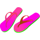 download Flipflops clipart image with 270 hue color