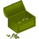 download Treasure Chest clipart image with 45 hue color