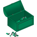 download Treasure Chest clipart image with 135 hue color