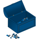 download Treasure Chest clipart image with 180 hue color