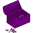 download Treasure Chest clipart image with 270 hue color
