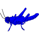 download Locust clipart image with 180 hue color