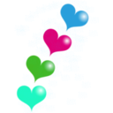 download Red Heart clipart image with 135 hue color