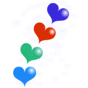 download Red Heart clipart image with 180 hue color