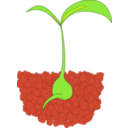 download Seedling clipart image with 0 hue color