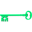 download Golden Key clipart image with 90 hue color