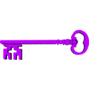 download Golden Key clipart image with 225 hue color