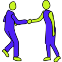 download Handshake clipart image with 45 hue color