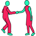 download Handshake clipart image with 135 hue color