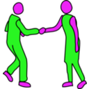 download Handshake clipart image with 270 hue color