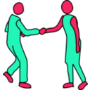 download Handshake clipart image with 315 hue color