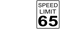 Ca Speed Limit 65 Roadsign