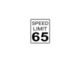 Ca Speed Limit 65 Roadsign