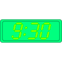 download Digital Clock clipart image with 90 hue color