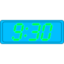 download Digital Clock clipart image with 135 hue color