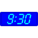 download Digital Clock clipart image with 180 hue color