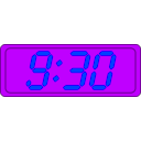 download Digital Clock clipart image with 225 hue color