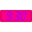 download Digital Clock clipart image with 270 hue color