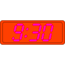 download Digital Clock clipart image with 315 hue color