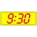 download Digital Clock clipart image with 0 hue color