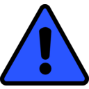 download Warning Icon clipart image with 180 hue color