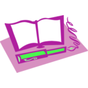 download Book And Pen clipart image with 90 hue color