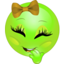 download Shy Smiley Emoticon clipart image with 45 hue color