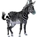 download Cebra clipart image with 180 hue color