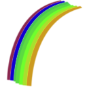 download Rainbow clipart image with 45 hue color