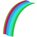 download Rainbow clipart image with 135 hue color