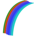 download Rainbow clipart image with 180 hue color