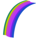 download Rainbow clipart image with 225 hue color