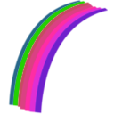 download Rainbow clipart image with 270 hue color