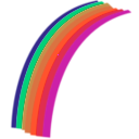 download Rainbow clipart image with 315 hue color