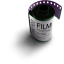 download Film clipart image with 270 hue color