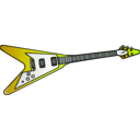 download Flying V Guitar clipart image with 45 hue color
