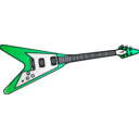 download Flying V Guitar clipart image with 135 hue color