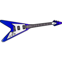 download Flying V Guitar clipart image with 225 hue color