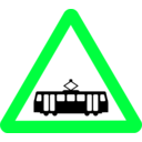 download Roadsign Tram clipart image with 135 hue color