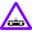 download Roadsign Tram clipart image with 270 hue color