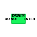 download Caution Do Not Enter clipart image with 90 hue color