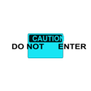 download Caution Do Not Enter clipart image with 135 hue color