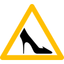 download Shoe Traffic Sign clipart image with 45 hue color