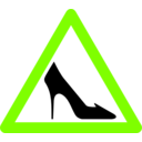 download Shoe Traffic Sign clipart image with 90 hue color