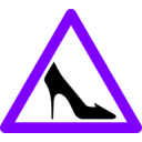 download Shoe Traffic Sign clipart image with 270 hue color